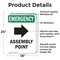 Signmission Assembly Point (Right Arrow) With Symbol, 18 in W x Rectangle, Vinyl Decal OS-2PACK-EM-D-1824-V-10431 - alternate 4